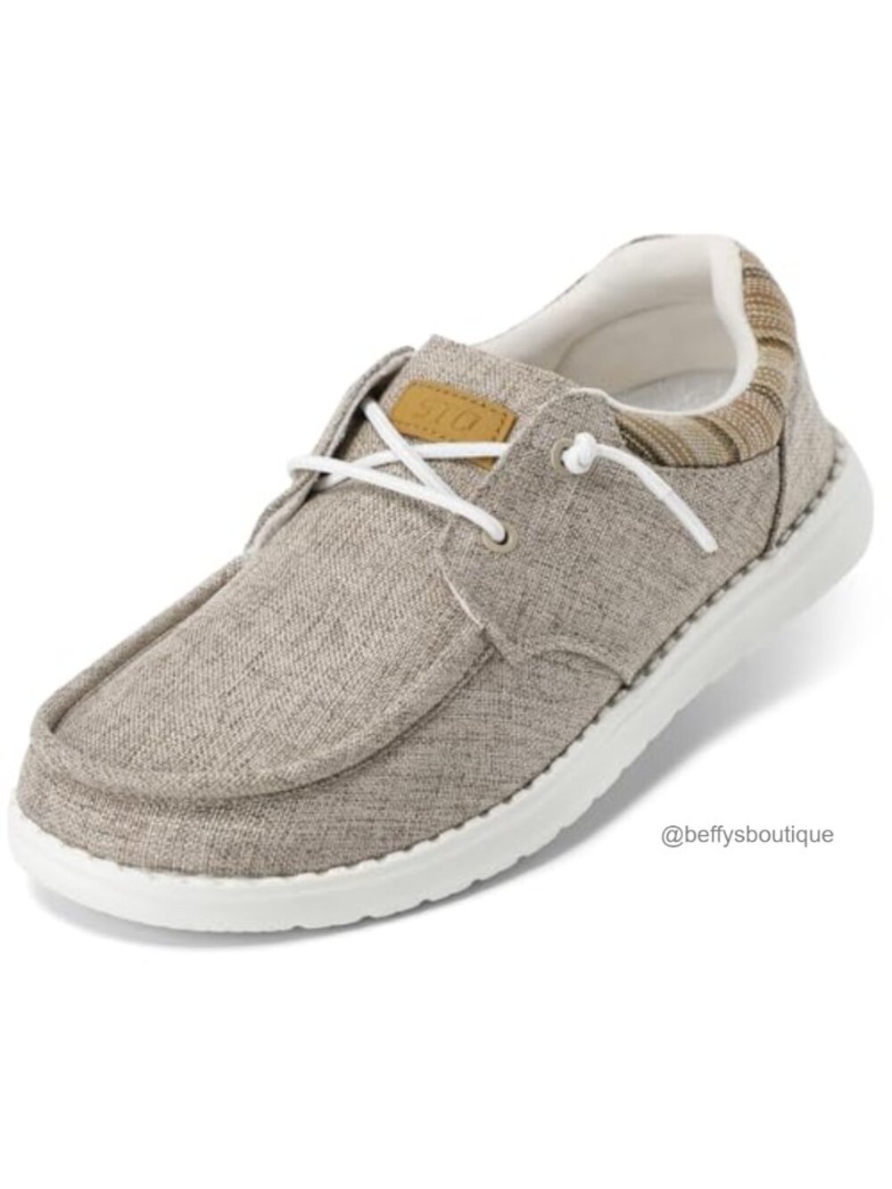 Womens Slip On Loafers Arch Support Canvas Boat Shoes Comfort